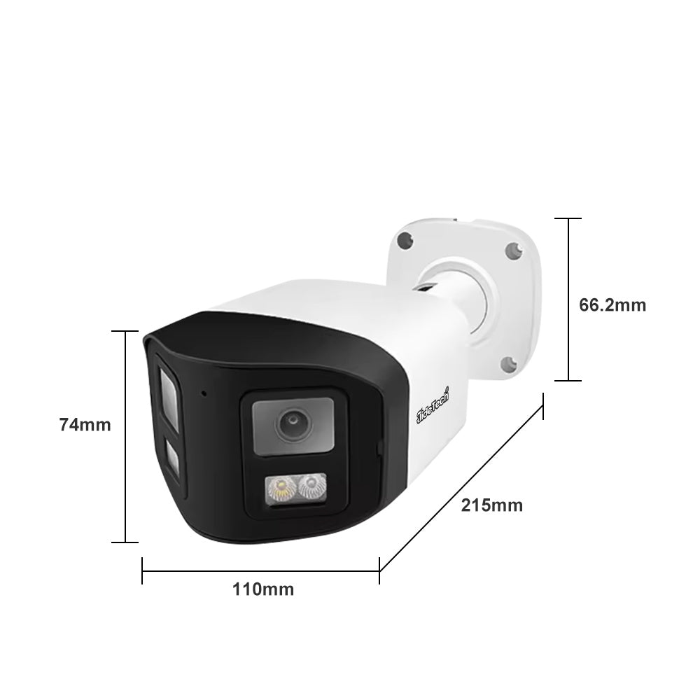 JideTech 4MP/8MP 170 ° Wide-angle Dual-Lens Security Camera(BC7-4MP-DL)