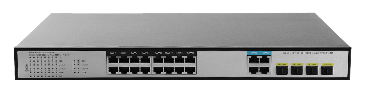 JideTech Gigabit 20-port PoE switch (316GP-4G4SFP)