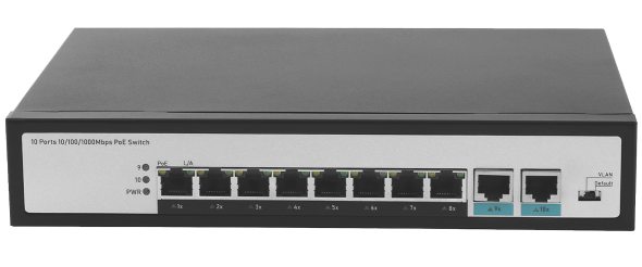 JideTech Gigabit 10-port PoE switch (508GP-2SFP)