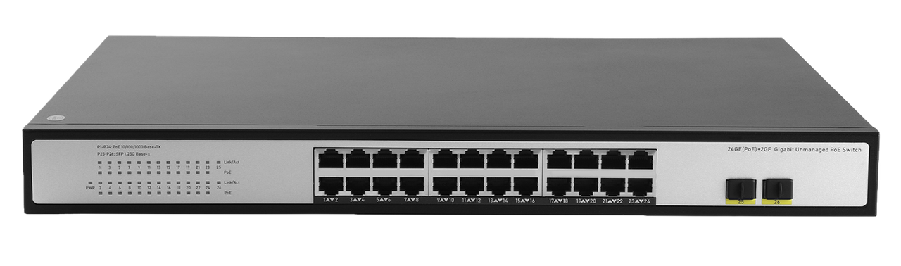 JideTech Gigabit 26-port PoE switch (524GP-2SFP)