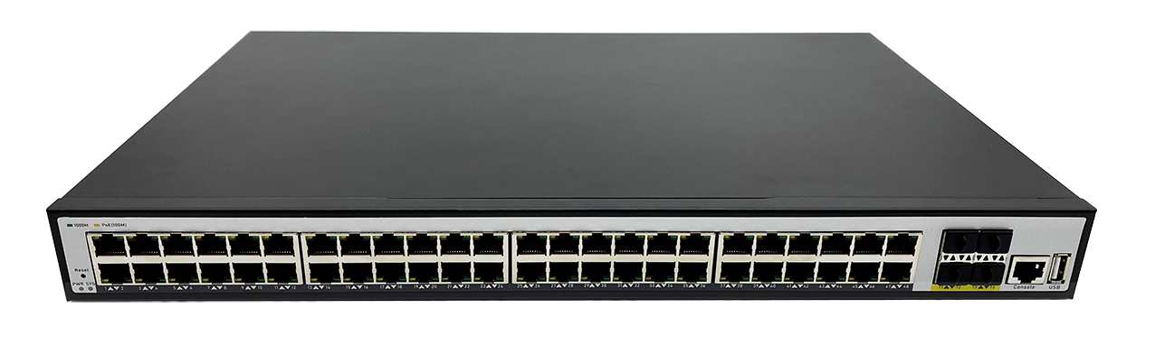 JideTech 52-port 10G uplink three-layer managed PoE switch(M348GP-10GX-L3)